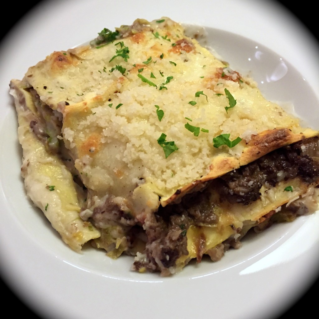 Creamy Brussels Sprouts and Mushroom&nbsp;Lasagna
