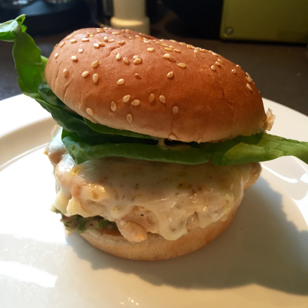 Burger Week: #1 Homemade Chicken Cheeseburger with Guacamole
