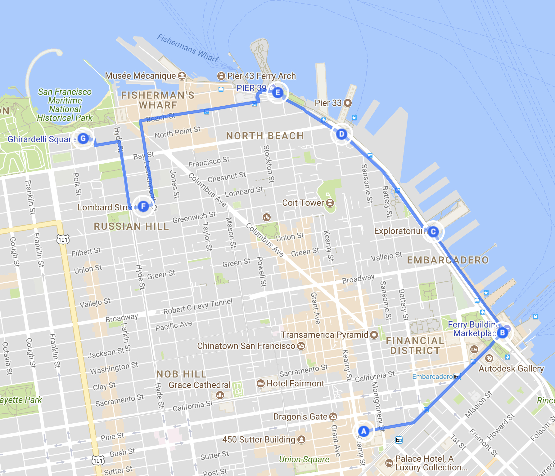 route 7 san francisco