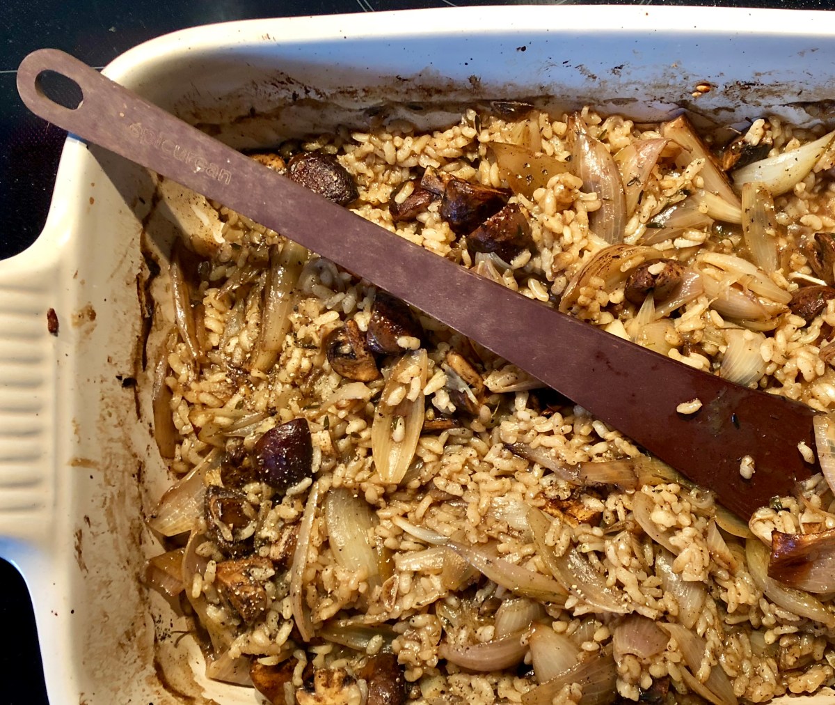 Shallot and Mushroom Oven Risotto by Hugh FearnleyWhittingstall