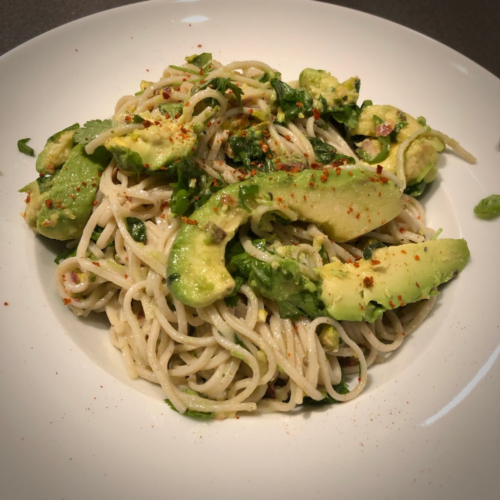 Soba noodle salad with Lime, Cardamom and Avocado by Yotam Ottolenghi