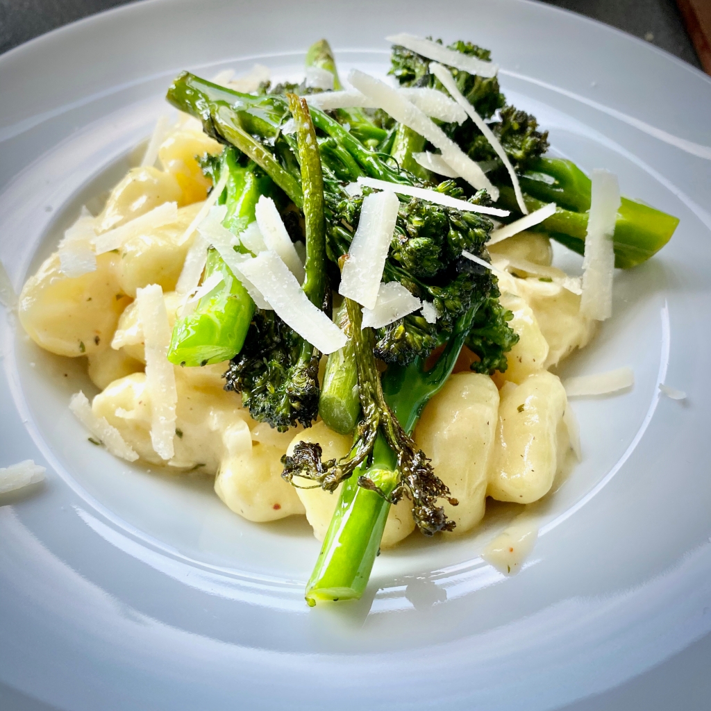 Garlic Butter Gnocchi with Crispy Tender Stem Broccoli